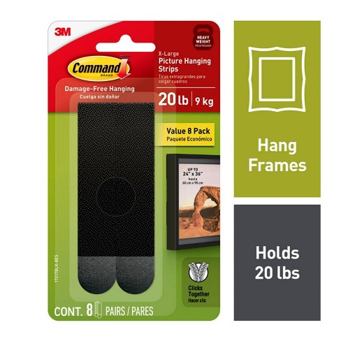 Command Medium Sized Picture Hanging Strips (3 Sets Of Strips) - White :  Target