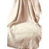 Manual Woodworkers and Weavers Blocks Fringed Natural 2-Layer Throw, 46" x 60" Reversible Cotton Blend Blanket with Neutral Color Block Design - 2 of 3