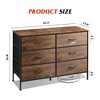 Wide Dresser with 6 Drawers, Fabric TV Stand for 50 Inch TV, Metal Frame, Wooden Top, Fabric Storage Dresser for Bedroom, Hallway, Entryway, - 4 of 4