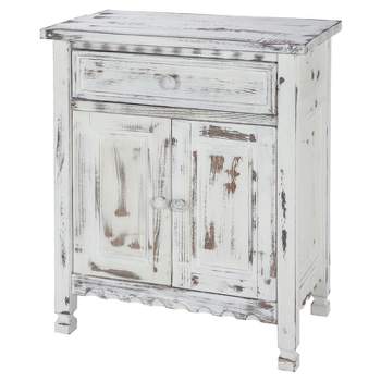 Country Cottage Wood Accent Storage Cabinet - Antique Finish - Alaterre Furniture