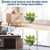 17.7" Artificial Mini Alocasia Plant in Pot – 1 Pot with 2 Lifelike Faux Plants, Tropical Indoor Decor for Home & Office - 4 of 4