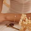 Turandoss Gold Pearl Bracelets for Women Girls - 18K Gold Plated Freshwater Pearl Beaded Bracelet, Dainty Link Bracelets, Christmas Gifts, 6+2In - 2 of 4