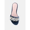 Sally Womens Blue Flat Embellished Sandals - image 4 of 4