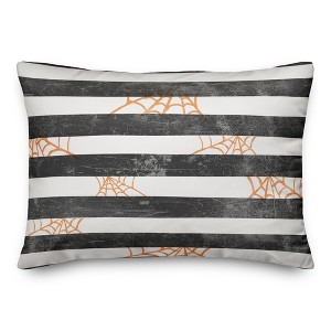 Creative Products Spiderwebs and Stripes Pattern 20 x 14 Indoor / Outdoor Pillow - 1 of 3