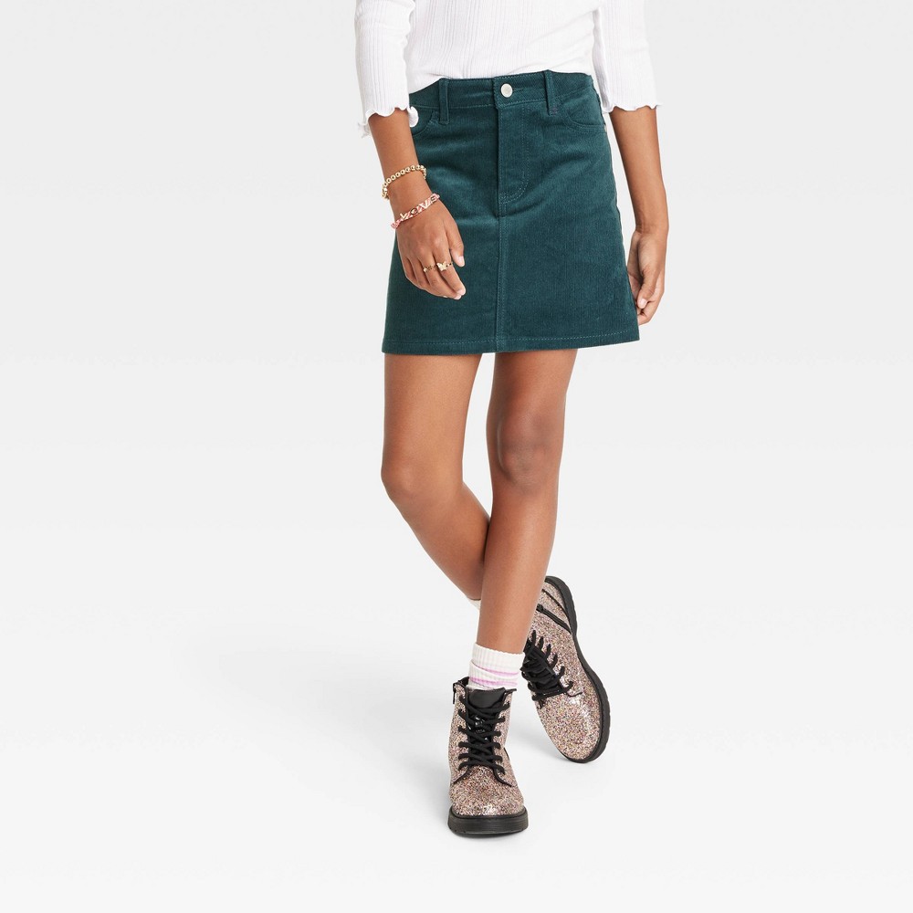 Girls' Corduroy Skirt - art class Teal Green M