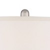 Regency Hill Blair Traditional Table Lamps 25" High Set of 2 Brushed Nickel with Table Top Dimmers White Fabric Drum Shade for Bedroom Living Room - 3 of 4