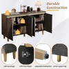 Okak Retro Sideboard Buffet Cabinet with Storage and 4 Door, Accent Cabinet with Adjustable Shelves for Kitchen Dining Room Entryway - 4 of 4