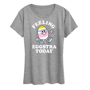 Women's - Instant Message - Feelin Eggstra Short Sleeve Graphic T-Shirt - 1 of 4