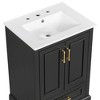 YOOCOZZ 24 & 30 Inch Freestanding Bathroom Vanity with Sink, Solid MDF Cabinet, 1 Divided Drawer & 2 Soft Close Doors, Double Shelf on the Door - 4 of 4