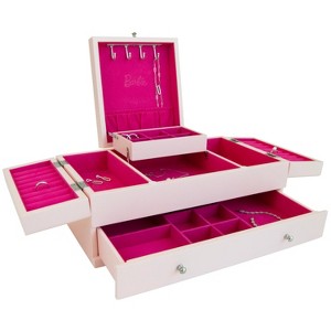 Mele & Co. Barbie Baubles and Bling Wooden Jewelry Box - Pink - 1 of 4