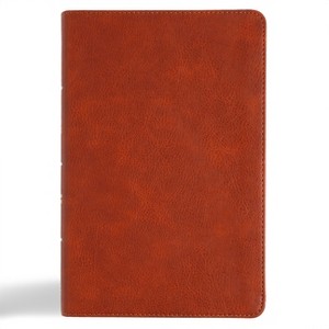 CSB Large Print Personal Size Reference Bible, Digital Study Edition, Burnt Sienna Leathertouch, Indexed - by  Csb Bibles by Holman (Leather Bound) - 1 of 1