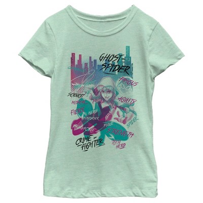 Girl's Marvel Ghost-spider Attributes Poster T-shirt : Target