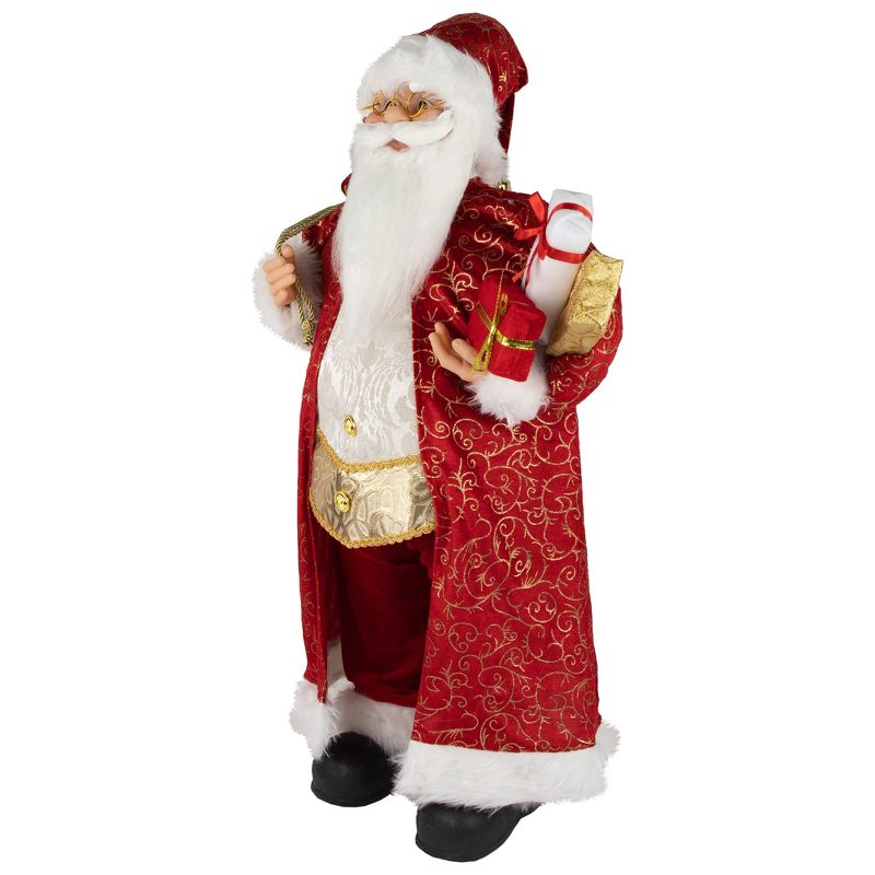 Northlight 32" Red and Gold Santa Claus with Gifts Christmas Figure, 4 of 7