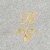 Linum Home Textiles 100% Turkish Cotton MONICA Gold Thread 2PC Embellished Washcloth Set - 3 of 3