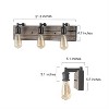 LNC Sabrina Antique Brown Wood Farmhouse Vanity  Lights, 2 Light/3 Light - 3 of 4