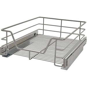 ClosetMaid 3210000 14.5 Inch Wide Kitchen and Bathroom Bottom Single Tier Cabinet Pull Out Basket Organizer, Steel Platinum - 1 of 4