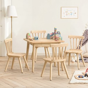 Arceso Windsor Kids Table and Chair Set, Rubberwood Children Toddler Table and Chair Set with Non-Slip Legs/Round Edge Design for Art, Play, Craft - 1 of 4