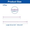 Unique Bargains Carbon Steel No Drilling Adjustable Tension Shower Curtain Rod 2 Pcs - 2 of 4