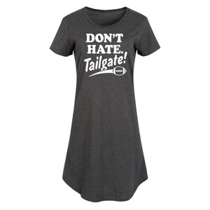 Women's - Instant Message - Don't Hate Tailgate Graphic T-shirt Dress - 1 of 4