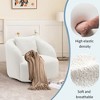Soft Boucle Upholstered Swivel Accent Barrel Chair Wide Seat Round Single Sofa Chair 360 Swivel - 4 of 4