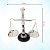 Vintiquewise Vintage Decorative Scale Tray Unique Centerpiece Stand Black and Silver - 4 of 4