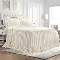 Lucianna Ruffle Edge Cotton Bedspread Set - Lush Décor : Target