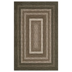 Washable Modern Braided Printed Rug Non Slip Low Pile Rug Soft Contemporary Throw Floor Cover Foldable Indoor Carpet for Living Room Bedroom - 1 of 4