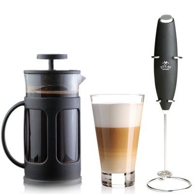 Zulay Kitchen French Press Coffee Pot and Milk Frother Set