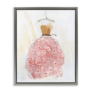 Stupell Industries Elegant & Sophisticated Pink Gown Floating Frame Canvas Art - 1 of 4