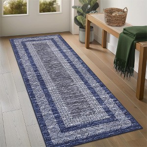 Modern Machine Washable Area Rug Ultra Thin Stain Resistant Non Shedding Non Slip Pet Friendly Floor Rug for Living Room Bedroom - 1 of 4