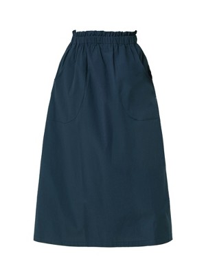 INSPIRE CHIC Women's Casual Elastic Waist Peasant A-Line Midi Skirts with Pockets
