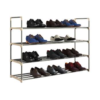 Somerset Home 3-Tier Shoe Rack, 18 Pair Storage Organizer for Shoes
