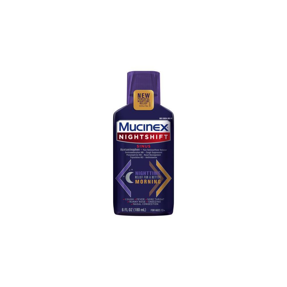 UPC 363824262680 product image for Mucinex Night Shift Sinus Liquid - 6 fl oz | upcitemdb.com
