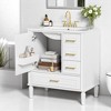 30" White Bathroom Vanity with Sink – Freestanding Vanity Cabinet with 3 Drawers,Floating Cabinet(Faucet Not Included) - 3 of 4