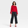 Women's Long Sleeve Satin Blouse - A New Day™ - 3 of 3
