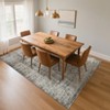 Machine Washable Rug Vintage Floral Rug Distressed Oriental Rug with Non Slip Backing, Low Pile Thin Soft Carpet - 4 of 4