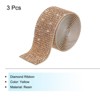 Unique Bargains Self-Adhesive DIY Crafts Decorations Crystal Rhinestone Diamond Ribbon 3 Rolls - 4 of 4