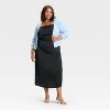 Women's Column Slip Dress - A New Day™ Black - 3 of 3