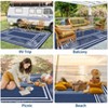 Outdoor Plastic Straw Rug Waterproof UV Resistant Reversible Patio Rug - 4 of 4