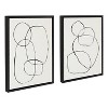 (Set of 2) Sylvie Going in Circles Framed Textured Canvas Set by Teju Reval - Kate & Laurel All Things Decor - image 2 of 4