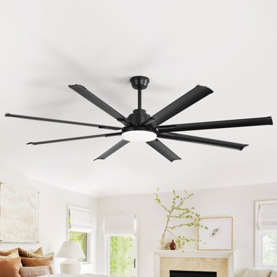 Smart Ceiling Fans With Remote & APP Control 3CCT LED Reversible DC Motor Dimmable Timing 6 Speed Modern Large Indoor Outdoor Ceiling Fan