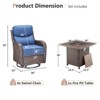 Buenhomino 5/7pcs Outdoor Patio Outdoor Conversation Fire Pit Set with Swivel Rocker Armchairs for Garden, Poolside, Backyard - 2 of 4