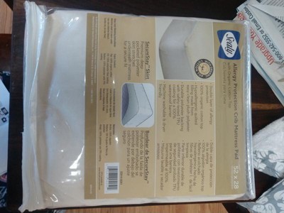 Sealy Quilted Crib Mattress Pad with Organic Cotton Top