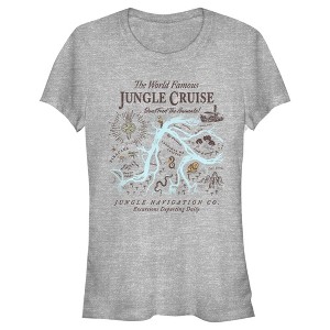 Juniors Womens Jungle Cruise Excursion Map T-Shirt - 1 of 4