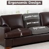 Home Imports Emporium Genuine Leather Loveseat Sofa – Tan Leather Couch with Goose Feather Cushions, Deep Seating, and Mid-Century Modern Design. - 4 of 4