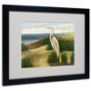 Trademark Fine Art -Victor Giton 'One Heron at the Beach' Matted Framed Art - 2 of 4