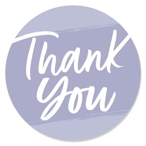 Big Dot of Happiness Purple Elegantly Simple - Guest Party Favors Circle Sticker Labels - 24 Count - 1 of 4