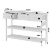 Gikpal Entryway Table with Power Outlets, Console Table with 3 Fabric Drawers, Entryway Console Table with storage for Living Room, Hallway, Couch - 2 of 4