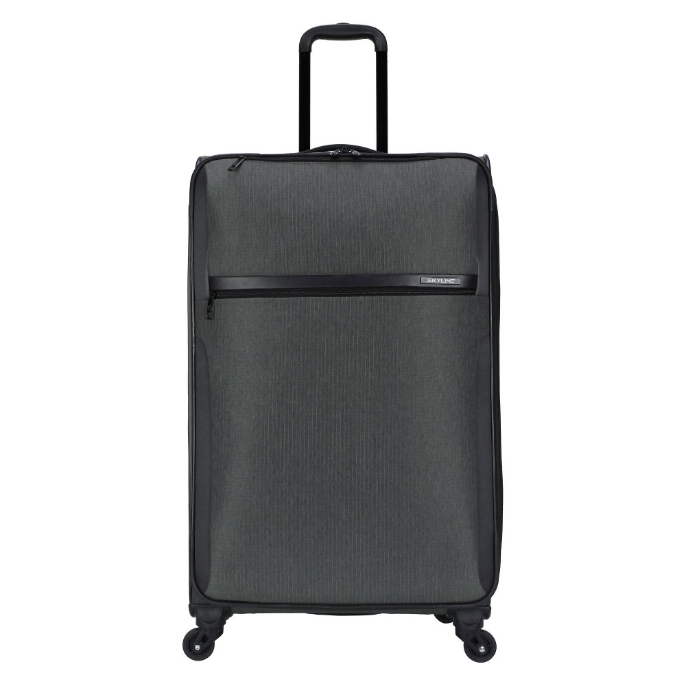 Photos - Travel Accessory SkyLine Softside Large Checked Spinner Suitcase - Gray Heather 