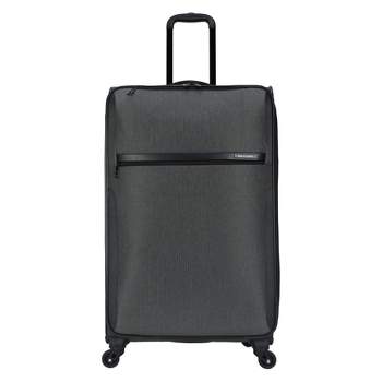 Skyline Softside Large Checked Spinner Suitcase - Gray Heather